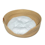 Panier en rotin rond pour chat