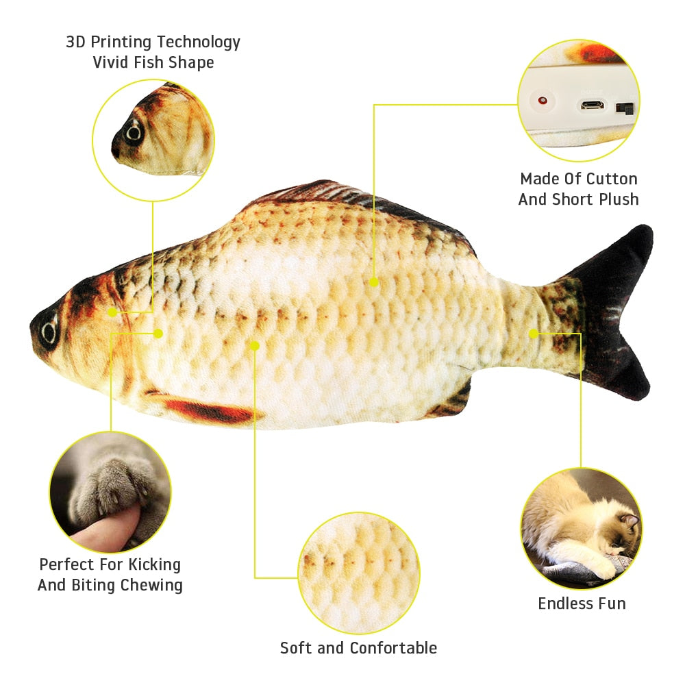 Jouet pour chat en forme de poisson