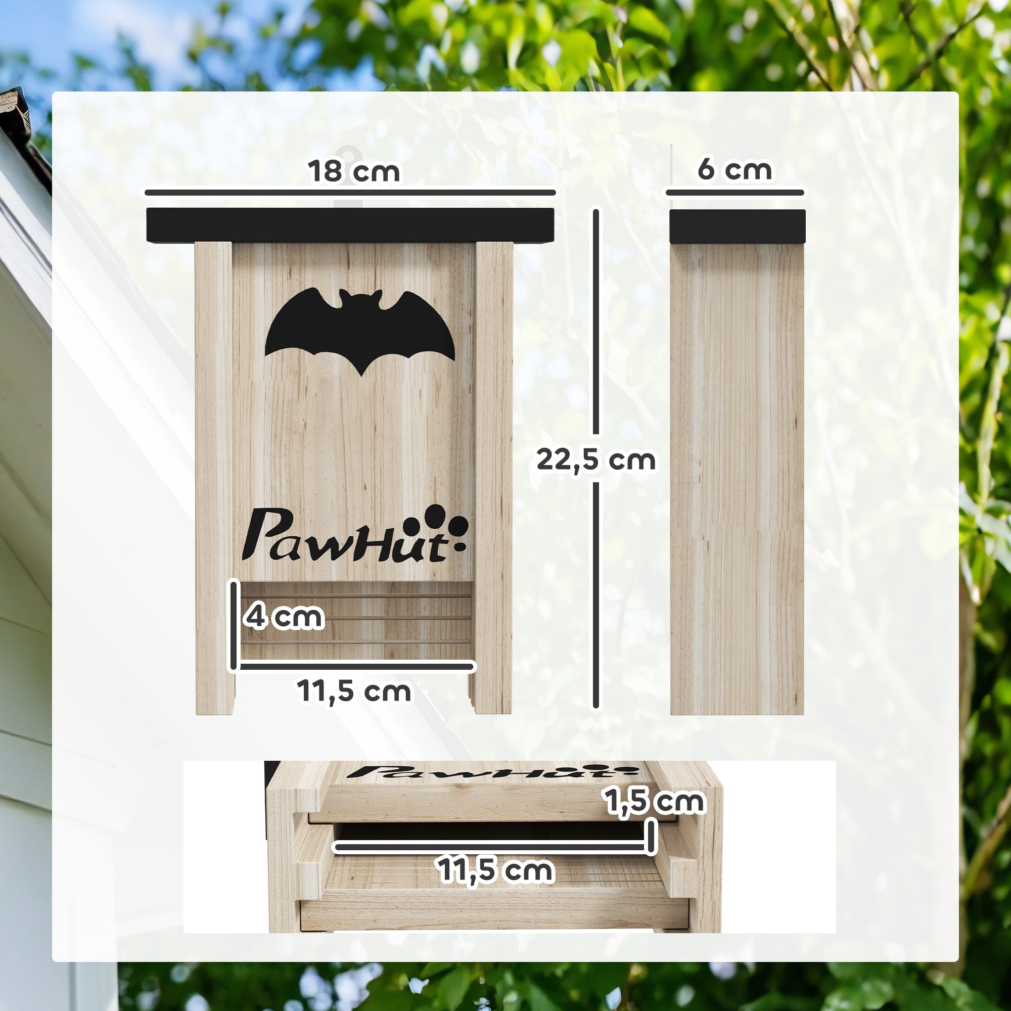 Lot de 3 cabanes chauve-souris