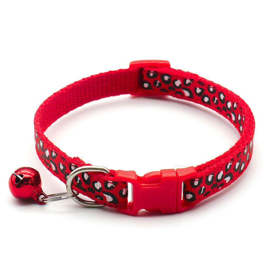 Collier Nylon motif Félin avec clochette