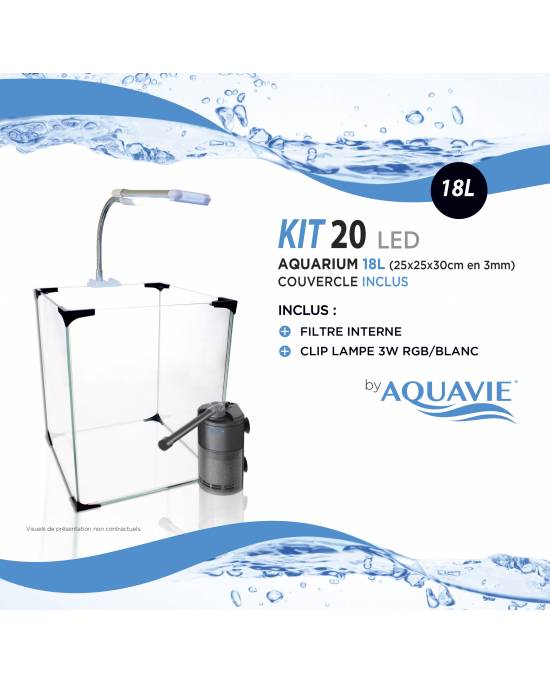 Aquavie - Kit 20 LED - 25x25x30 cm - 18L