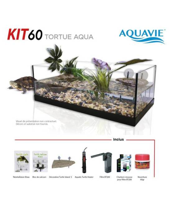 Aquavie - Kit Tortue Aqua 60 - 60x30x20 cm