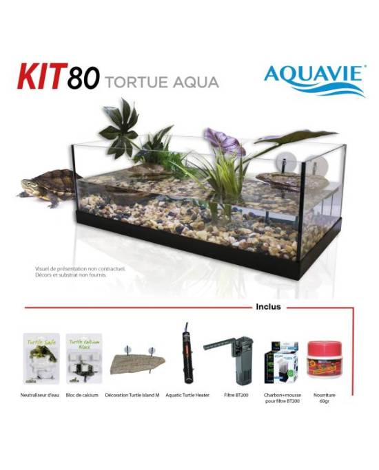 Aquavie - Kit Tortue Aqua 80 - 80x35x25 cm