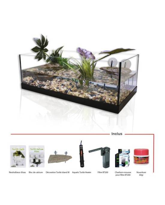Aquavie - Kit Tortue Aqua 80 - 80x35x25 cm