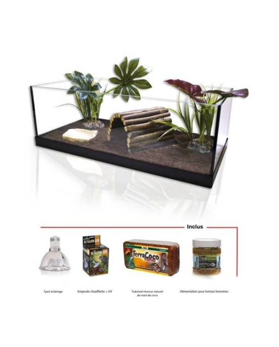 Aquavie - Kit Tortue Terra 60 - 60x30x20 cm (ampoule RP)