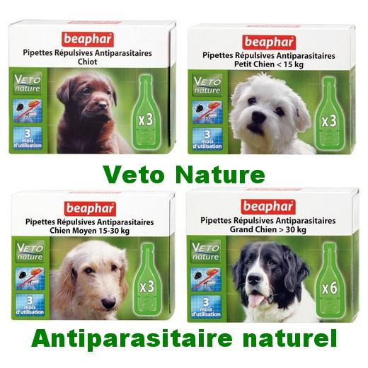Pipettes répulsives antiparasitaires Vetonature