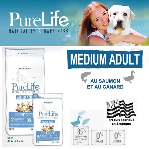 PureLife Medium Adulte 2 ou 12 kg