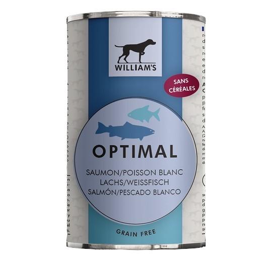 OPTIMAL William’s Saumon Poisson Blanc 8 x 395g