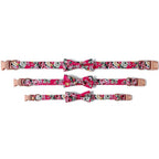 Collier chien floral nœud papillon