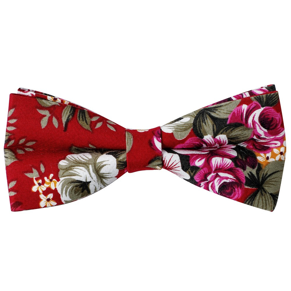 Collier chien floral nœud papillon