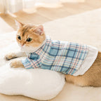 Chemise à carreaux bleus