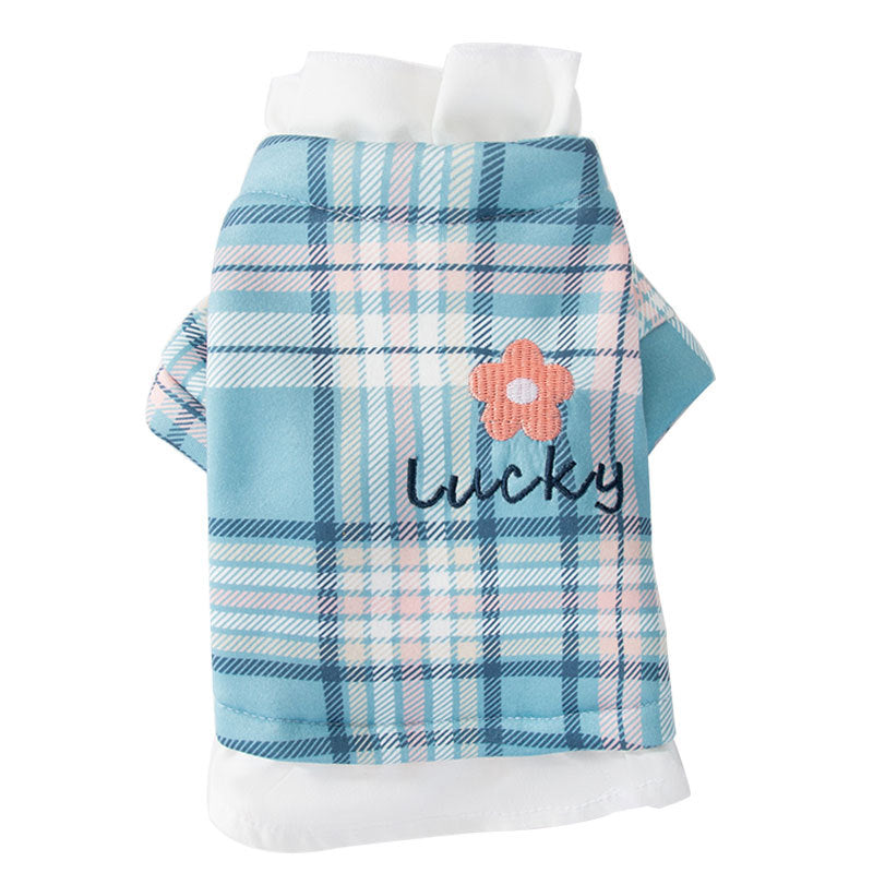 Chemise à carreaux bleus
