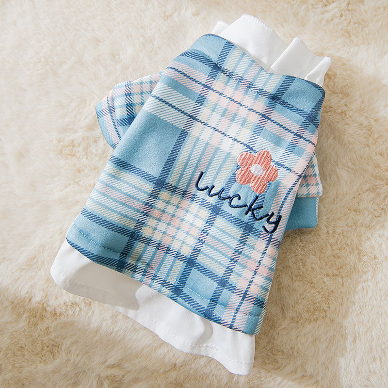 Chemise à carreaux bleus