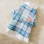 Chemise à carreaux bleus