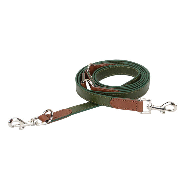Laisse pour chien en cuir, avec rallonge