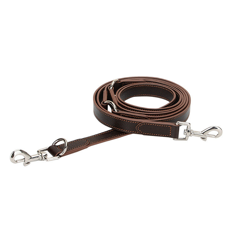 Laisse pour chien en cuir, avec rallonge