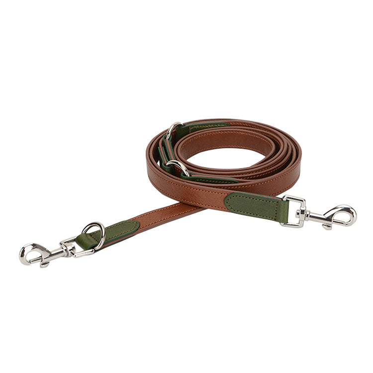Laisse pour chien en cuir, avec rallonge
