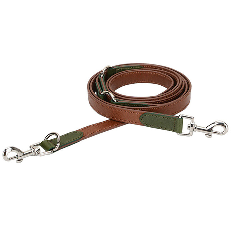 Laisse pour chien en cuir, avec rallonge